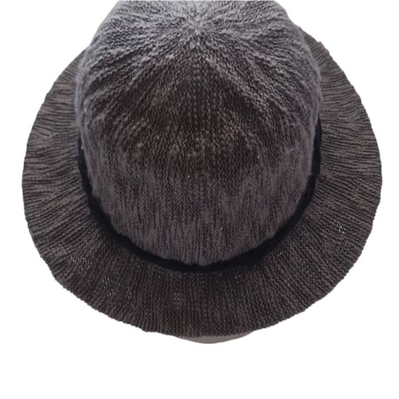 Free People Womens OS Gray Twill Fedora Boho - Picture 3 of 5